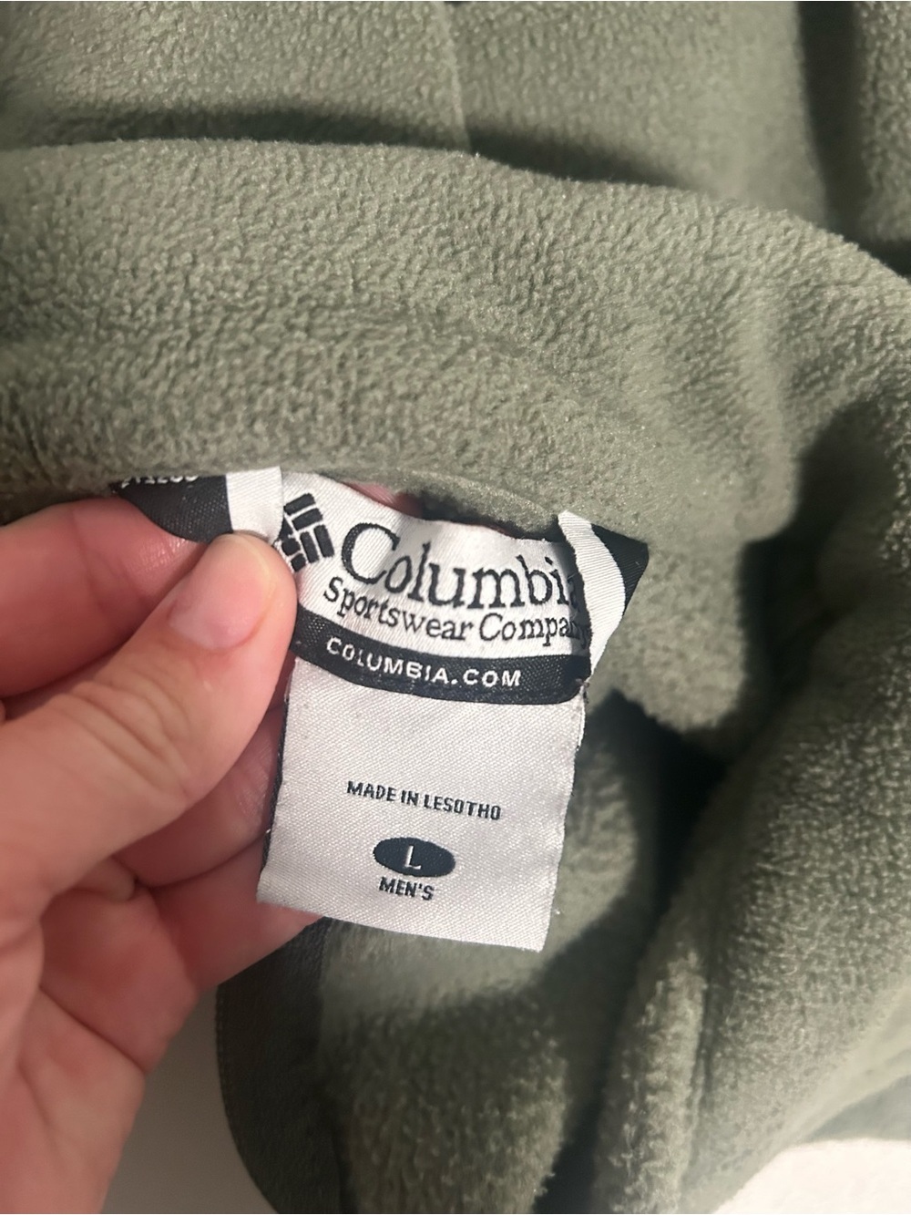 Columbia Full Zip Fleece Jacket Mens Large Army Green - Picture 3 of 6